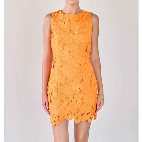 Endless Rose Dresses & Skirts - Endless Rose Anthropologie Cocktail Floral Embroidered 3D Lace Mini Dress Size S